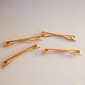 GOLD TONE SHIRT COLLAR CLASP BUNDLE LOT ART DECO NEW OLD STOCK